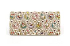 【文庫屋大関】束入れ 花と猫＜ミックス＞【皮革工芸品】 財布 お札 お札入れ 長財布 カード 小銭 牛革 手作り 日本製 墨田区 東京都 [№5619-2163]