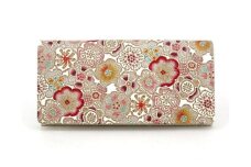 【文庫屋大関】束入れ 春らんまん＜茜＞【皮革工芸品】 財布 お札 お札入れ 長財布 カード 小銭 牛革 手作り 日本製 墨田区 東京都 [№5619-2166]