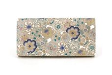 【文庫屋大関】束入れ 春らんまん＜瑠璃＞【皮革工芸品】 財布 お札 お札入れ 長財布 カード 小銭 牛革 手作り 日本製 墨田区 東京都 [№5619-2167]