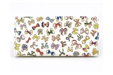 【文庫屋大関】束入れ プチリボン【皮革工芸品】 財布 お札 お札入れ 長財布 カード 小銭 牛革 手作り 日本製 墨田区 東京都 [№5619-2174]