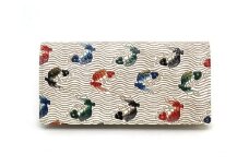 【文庫屋大関】束入れ 荒磯【皮革工芸品】 財布 お札 お札入れ 長財布 カード 小銭 牛革 手作り 日本製 墨田区 東京都 [№5619-2175]