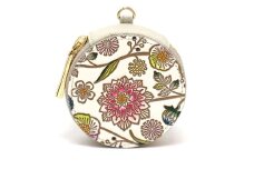 【文庫屋大関】マカロンポーチ ダリア＜ベリーピンク＞【皮革工芸品】 ポーチ ミニポーチ 小物入れ アクセサリー入れ イヤホン入れ 収納 保管ケース 手のひらサイズ  本革 革 皮革 工芸品 工芸 雑貨 ギフト プレゼント 日本製 東京 [№5619-2240]