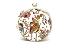 【文庫屋大関】マカロンポーチ ピエロ＜マチネ＞【皮革工芸品】 ポーチ ミニポーチ 小物入れ アクセサリー入れ イヤホン入れ 収納 保管ケース 手のひらサイズ  本革 革 皮革 工芸品 工芸 雑貨 ギフト プレゼント 日本製 東京 [№5619-2252]