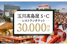 世田谷区ふるさと納税限定お礼品　二子玉川から望む世田谷区の街とグルメを楽しむ　玉川高島屋Ｓ・Ｃレストランチケット（30,000円分）【高島屋選定品】 チケット 食事券 お食事券 レストラン デパート 東京 二子玉川 ランチ ディナー ギフト プレゼント 贈り物 贅沢 ご褒美 おすすめ