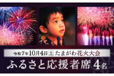 ＜令和7年10月4日開催＞第47回 世田谷区たまがわ花火大会 ふるさと応援者席 招待券【4名様分・イス席】花火 思い出 体験 鑑賞 東京 世田谷