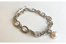 [Cherieオリジナルブレスレット]pearl chain brace / silver