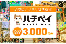 渋谷区デジタル地域通貨「ハチペイ」3,000円分