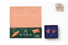 おりあみ鶴ピアス 純銅・金網折り紙 おりあみ 純銅 15cm角【010-015】