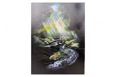 インテリアにおすすめの絵画 現役アーティストが描くスプレーアート【向かう】【039-001】