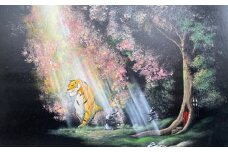 インテリアにおすすめの絵画 現役アーティストが描くスプレーアート【年渡し～寅から卯～】【039-004】