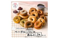 ベーグル12個&あんこ2種セット＜複数個口で配送＞【4014369】