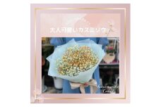 虹色カスミソウ (かすみ草) 花束 (オレンジ) 花マルシェCodatt 元気なかわいさ100%ビタミンカラー 敬老の日 [0356]