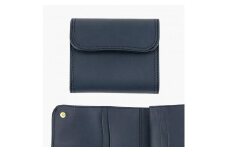 Wホック＆Wステッチ ミニ財布 ネイビー色 TSURANE｜トゥクソン Tucson [0363]