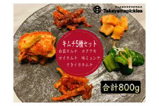 自家製 キムチ 5種セット【白菜キムチ、オイキムチ、カクテキ、さきいかキムチ、味ミョンテ(さきタラの甘辛和え)】[0485]