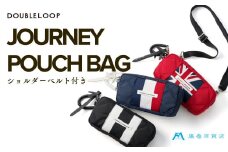 [DOUBLELOOP] ショルダーベルト付き JOURNEY POUCH BAG レッド×イギリス｜ショルダーバッグ ポーチ バッグ [0766]