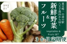  【３か月定期便】東京唯一の道の駅・八王子滝山から、新鮮野菜＆フルーツのセットをお届け | 野菜 くだもの 道の駅 新鮮 フレッシュ おいしい 送料無料 東京 八王子