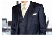 【受注生産】匠の技術で織り上げるシルク１００％のモザイク小紋柄ネクタイ（ライトイエロー）