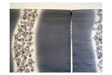  職人の技が光る美しい暖簾（木版染め　花づくし）| 暖簾 のれん 花 和 インテリア 一点物 おしゃれ 送料無料 東京 八王子
