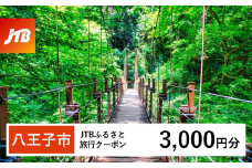 【八王子市】JTBふるさと旅行クーポン（3,000円分）有効期間3年（Eメール発行）｜旅行 トラベル 予約 国内旅行 JTB 宿泊 観光 体験 旅行券 宿泊券 旅行予約  ホテル 旅館 チケット 子供 子連れ カップル 家族 人気 おすすめ 旅行クーポン 店頭 オンライン ネット予約 電話 有効期間3年