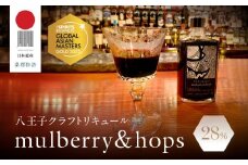 アジアＮｏ.１の金賞を獲得！ 【八王子クラフトリキュール】【日本遺産認定商品】　 mulberry & hops 　28%　500ml
