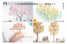 テラダモケイ「1/100建築模型用添景セット」四季セット