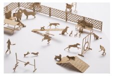 テラダモケイ「1/100建築模型用添景セット」選べる1点 【ドッグラン編】