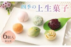 四季の上生菓子 6個 個包装 和菓子 合成着色料不使用 冷凍 ギフト 贈り物