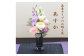 【完成品】仏花（花瓶なし・花束のみ）「あすか」お洒落な造花の仏花 ライトパープル