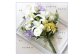 【完成品】お仏壇 お墓に使える仏花（花瓶なし・花束のみ）「やすらぎ 花束タイプ」お洒落な造花の仏花 【サカキ、ライトパープル】