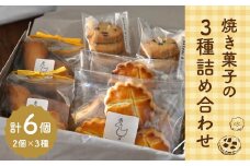【Bateau a tartes】 焼き菓子の3種詰め合わせ 各2個 計6個
