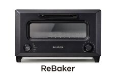 バルミューダ ReBaker ブラック KTT01JP-BK｜ BALMUDA 選べるカラー トースター リベイク フライド オーブン おしゃれ 家電 キッチン レビューキャンペーン
