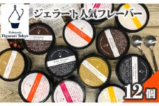 ジェラート人気フレーバー12個セット ／ 詰め合わせ ミルク ピスタチオ チョコレート アイス 東京都 [No.129]