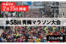 マラソン 東京 第58回 青梅マラソン大会 30キロの部 出場権利 （1名分） 体験 出走権 参加券 チケット マラソン大会 スポーツ 先着 多摩川 青梅市 東京都[№5714-0249]