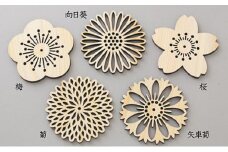 ヒノキコースターギフトセット【華】　5枚入り [№5881-0326]