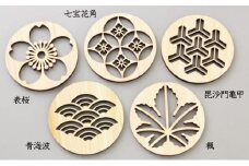 ヒノキコースターギフトセット【和】　5枚入り [№5881-0327]