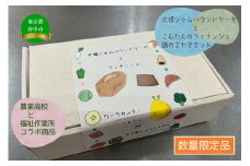 【東京都立農業高等学校 定時制課程食品化学科が育てた大根をジャムに加工×福祉作業所（ワークセンターこむたん）】大根ジャムパウンドケーキ・フィナンシェセット