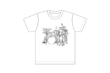 【白地に黒/Sサイズ】JAZZinFUCHUと府中市の協働が奏でるハーモニーTシャツ