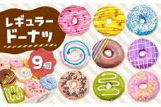 メディアで話題沸騰！レギュラードーナツ９個BOX |  SIUNAUS SWEETS シウナススイーツ スイーツ お菓子 ドーナツ カラフル かわいい バター不使用 保存料不使用 保存料無添加 ギフト お取り寄せ 東京都 ラズベリー ココナッツ いちご 苺 ストロベリー レインボー チョコ ホワイトチョコ  チョコレート 抹茶 紫芋 キャラメル クッキー くるみ かぼちゃ パンプキン
