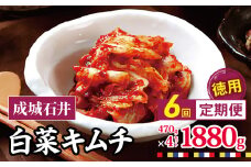 6回 定期便 成城石井 白菜キムチ 【徳用】 470g×4セット 1880g 計約11.2kg | キムチ 大根 にら ニラ 長ネギ 長葱 ネギ ねぎ 長ねぎ 国内産白菜 漬物 英陽 唐辛子 おすすめ お取り寄せ グルメ 調布東京都 定期