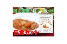 30種のスパイスを使用した国立薬膳カレーポーク　200g×5食セット　小麦粉・ラード不使用【1591136】
