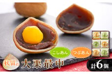 秋留の大栗最中(6個入)＜お茶ぞっぺの中島屋(あきる野の匠)＞【1508104】