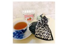 飛沫防止食器カバー《華姫（Ｒ）》＆はま茶セット（華姫1個ブラック＋はま茶いちご）