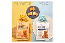 クラキット　練乳ミルククリーム・ピーナッツクリーム12袋セット【宝製菓　横浜工場直送】
