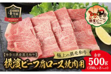 【神奈川県産黒毛和牛】かながわブランド認定　極上の黒毛和牛　横濱ビーフ　肩ロース焼肉用（手切り）　250g×2