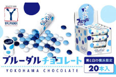 青と白の横浜限定　ブルーダルチョコレート（20本入）