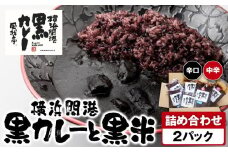 風我亭の横浜開港黒カレーと黒米の詰め合わせ　2パック【辛口1個、中辛1個】