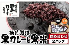 風我亭の横浜開港黒カレーと黒米の詰め合わせ　2パック【辛口1個、甘口1個】