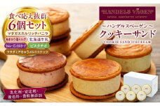ハンデルスベーゲン無添加アイスクリーム/クッキーサンドセット　メディアでも話題！濃厚アイスクリームのクッキーサンド×6個のセット　大人気商品 クッキー 数量限定 SNSやメディアで話題　バニラ キャラメル ラムレーズン あまおう