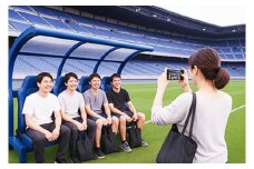 試合前ベンチ撮影会