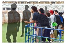 試合前ウォーミングアップ見学